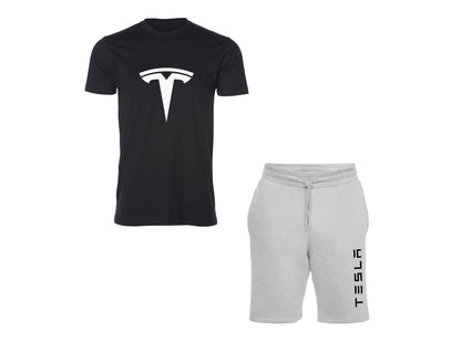 Ensemble T-shirt et short contrastés Tesla