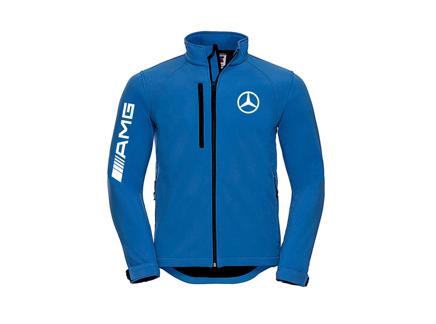 AMG Mercedes Soft Shell Bike Style Jacket without Hood_Driver_Clothing