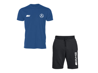 AMG Mercedes Contrast T-Shirt and Shorts Set