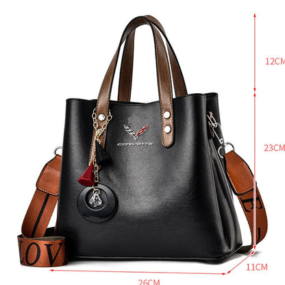 Corvette Luxury Leather Women Handbag-bag-Driver Apparel-Driversapparel.com