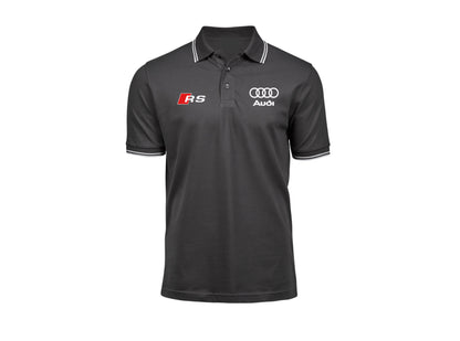 Polo Audi avec col en deux couleurs