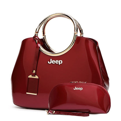 Jeep Deluxe Women Handbag With Free Matching Wallet-bag-Driver Apparel-Red-Driversapparel.com