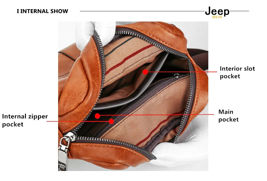 Jeep Leather Bag For Men 2023-bag-Driver Apparel-Driversapparel.com