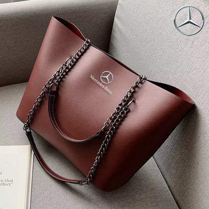 Mercedes Deluxe Large Capacity Genuine Leather Bag-bag-Driver Apparel-Marron-Driversapparel.com