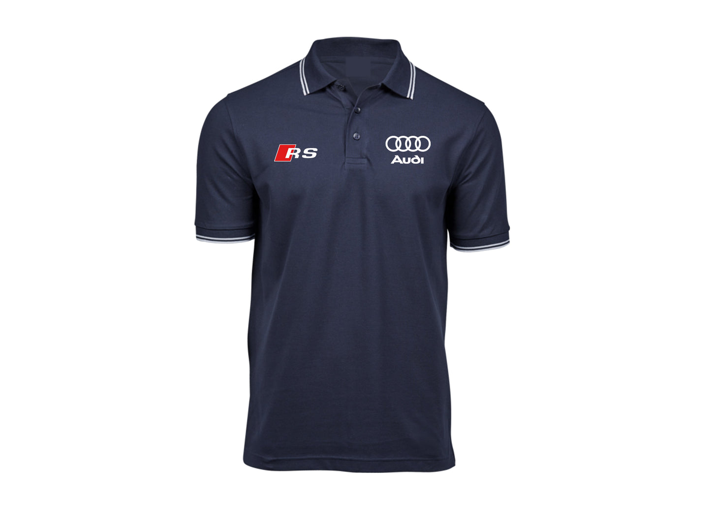 Polo Audi avec col en deux couleurs