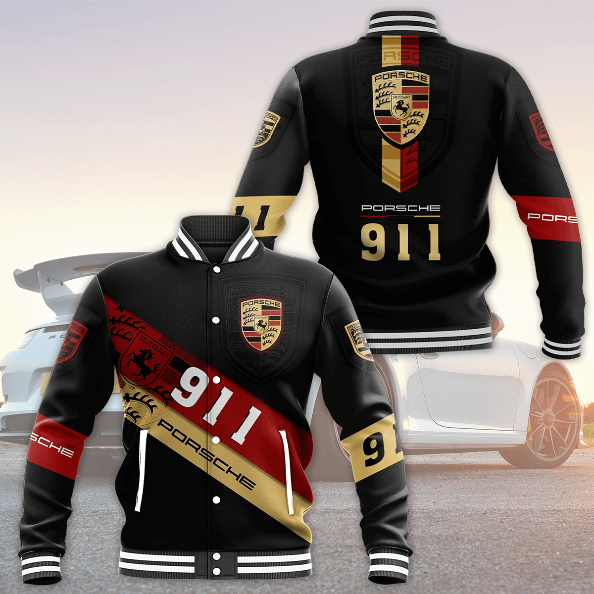 Porsche 911 3D Baseball Jacket Hoodie V46