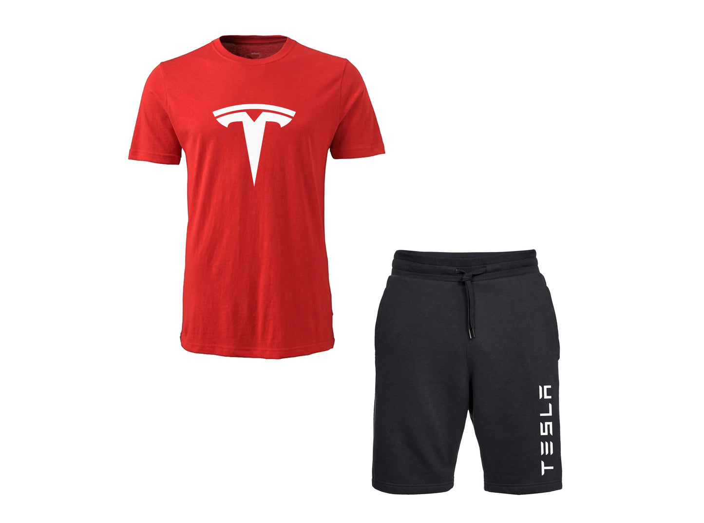 Ensemble T-shirt et short contrastés Tesla