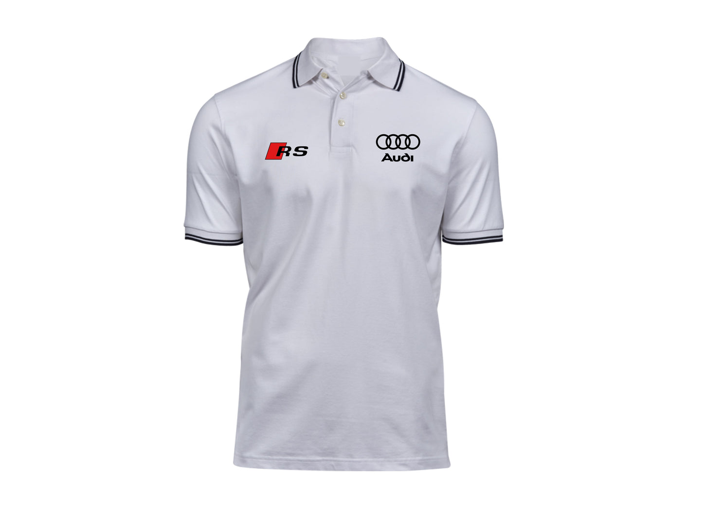 Polo Audi avec col en deux couleurs