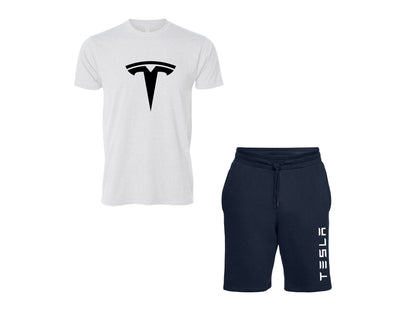 Ensemble T-shirt et short contrastés Tesla