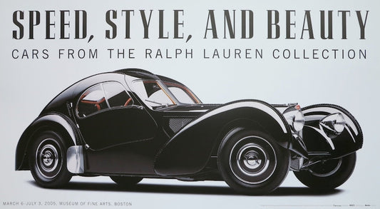 Affiche de l'exposition Bugatti : Classic Cars Garage Art