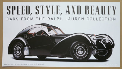 Affiche de l'exposition Bugatti : Classic Cars Garage Art