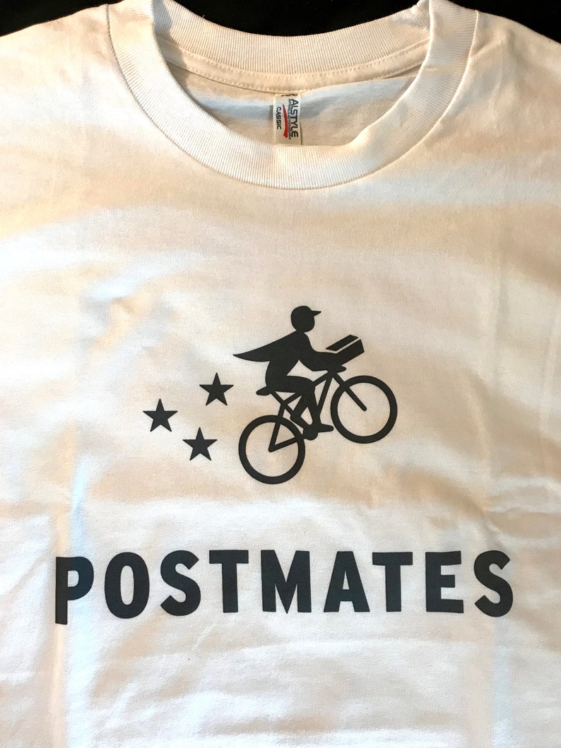 T-shirt avec logo POSTMATES pour les livreurs de nourriture, grand/XL