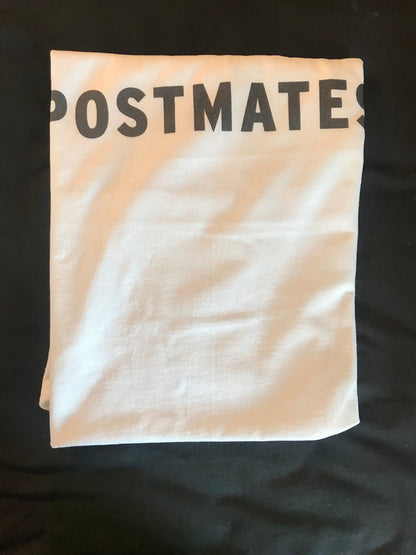 T-shirt avec logo POSTMATES pour les livreurs de nourriture, grand/XL