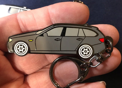 BMW E91 E36 Touring Wagon Enamel Keychain (DARK GRAY)