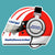 Autocollant avec logo pour casque de sport automobile Midweek