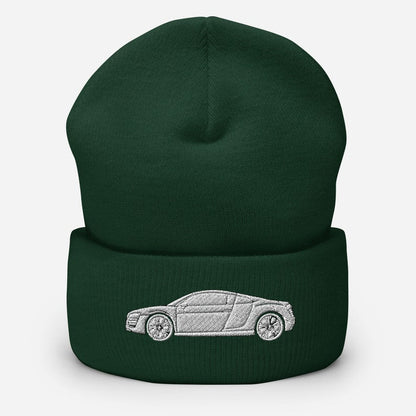 Audi R8 Embroidered Beanie_driver_apparel_drivi.store