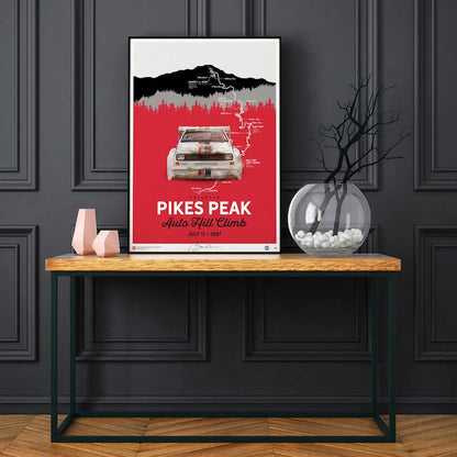 Affiche de collection Audi Quattro S1 Pikes Peak 1987