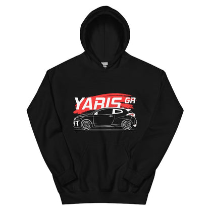 Sweat à capuche unisexe JDM Yaris GR : vêtements automobiles pour passionnés de course