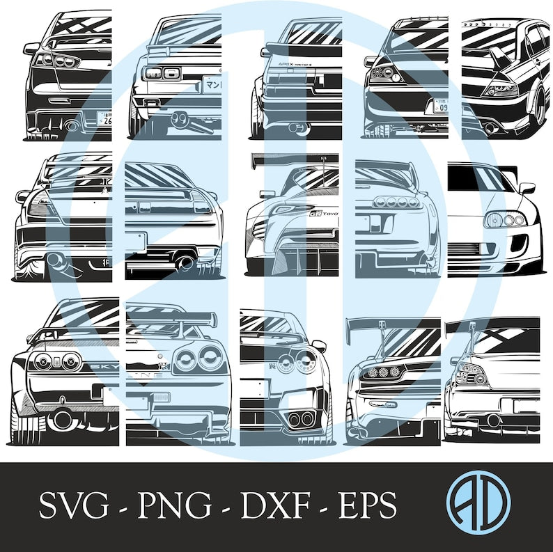 JDM Legends SVG Bundle for Japan Car Enthusiasts_driver_clothing_drivi.store