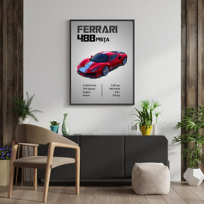 Affiche de voiture de sport élégante en édition limitée : l'art automobile pour votre espace