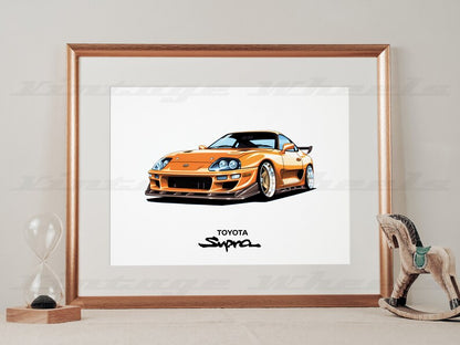 Toyota Supra: Legends of JDM Poster_driver_clothing_drivi.store