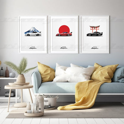 Legends JDM Car Poster Set: Toyota Supra_driver_clothing_drivi.store