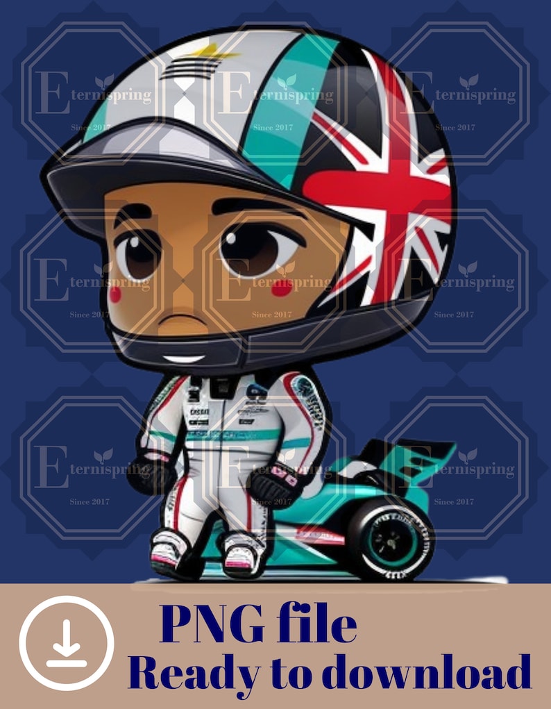 Hamilton F1 Racing Caricature Collectible_driver_clothing_drivi.store