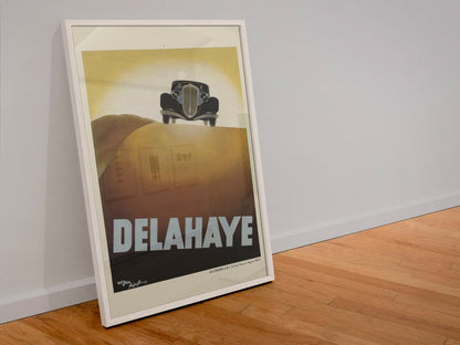 Affiche Vintage Delahaye : L'élégance automobile à la française