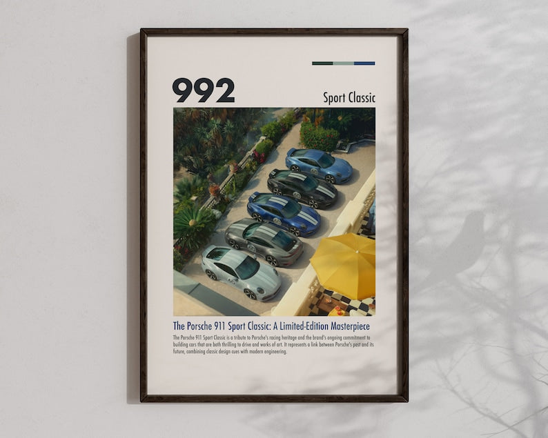 Affiche Porsche 911 Sport Classic