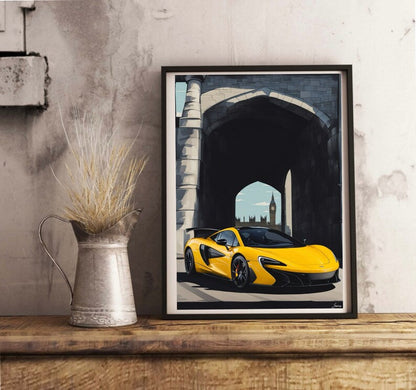 McLaren Artwork Print | High Glossy/Matte Finish | A4 A3 A5 Sizes | Unique Decor_driver_clothing_drivi.store