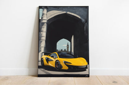 McLaren Artwork Print | High Glossy/Matte Finish | A4 A3 A5 Sizes | Unique Decor_driver_clothing_drivi.store