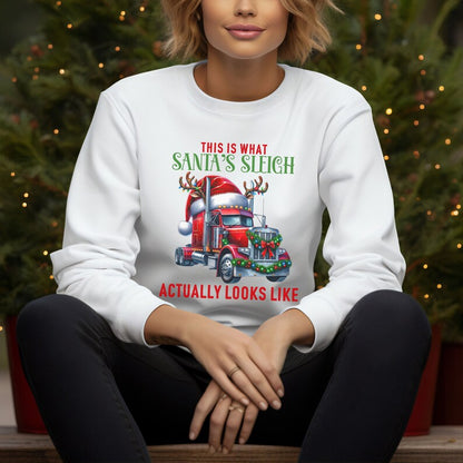 Sweat-shirt avec traîneau du Père Noël pour les chauffeurs de camion