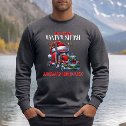 Sweat-shirt avec traîneau du Père Noël pour les chauffeurs de camion