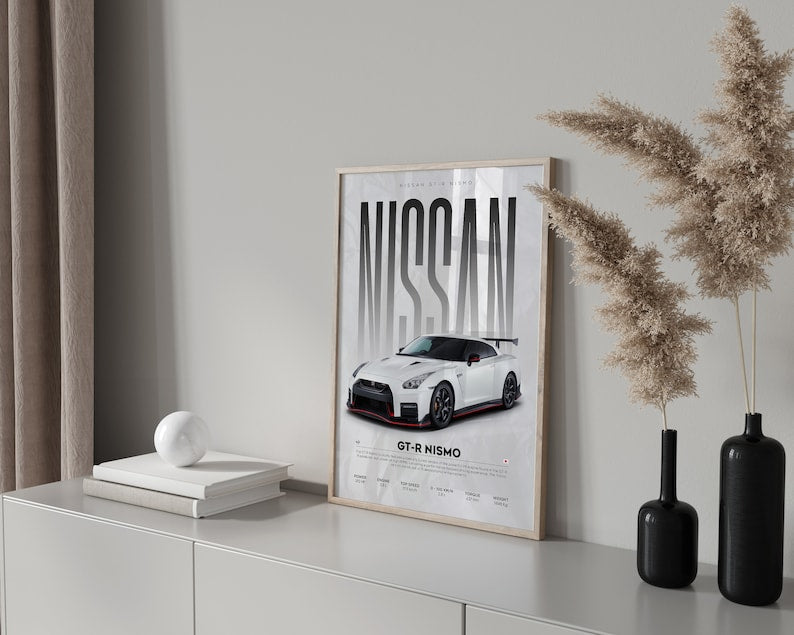 Nissan GT-R Nismo: Iconic Hyper Car Poster_driver_clothing_drivi.store