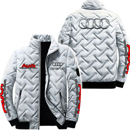 Custom Audi Vintage Lightweight Jacket with Personalized Name and Logo_driver_apparel_drivi.store