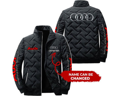 Custom Audi Vintage Lightweight Jacket with Personalized Name and Logo_driver_apparel_drivi.store