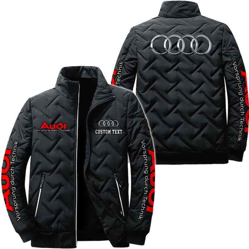 Custom Audi Vintage Lightweight Jacket with Personalized Name and Logo_driver_apparel_drivi.store