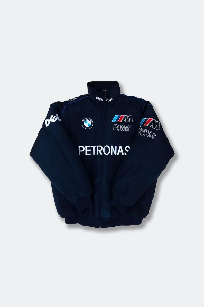 Vintage Racing Collection: Blue BMW Bomber Jacket