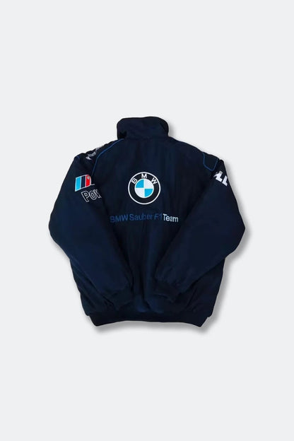 Vintage Racing Collection: Blue BMW Bomber Jacket