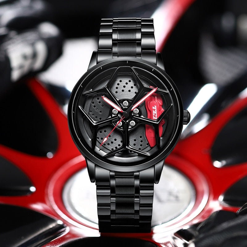 Gyro - Lambo Tei Racing Alloy Wheel Watch, Car Enthusiastic Accessories.