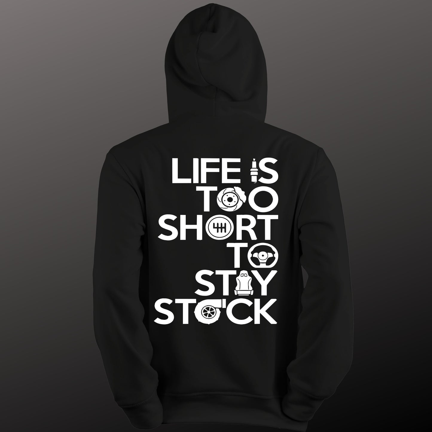 JDM Hoodie / Life is too short to stay Stock