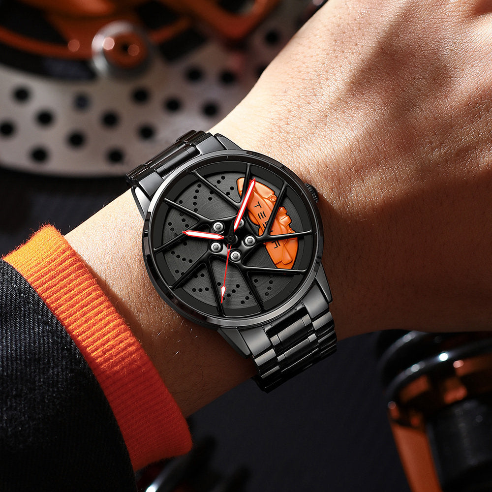 Gyro Tesla Alloy Wheel Watch, Car Enthusiastic Accessories