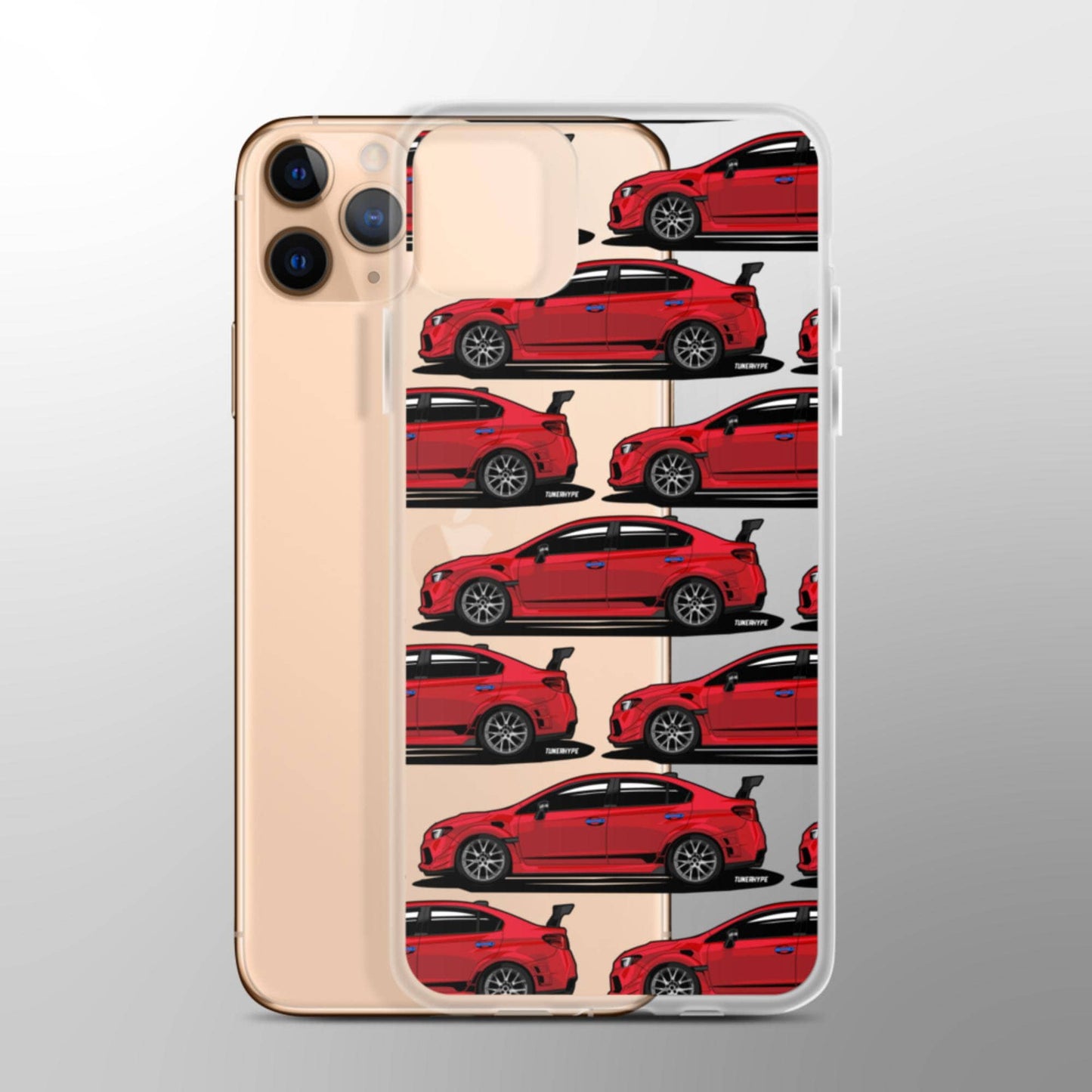 Subaru WRX STI Clear iPhone Case - Pure Red