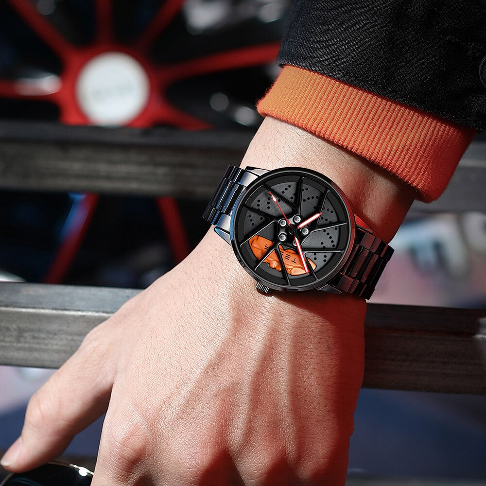 Gyro Tesla Alloy Wheel Watch, Car Enthusiastic Accessories