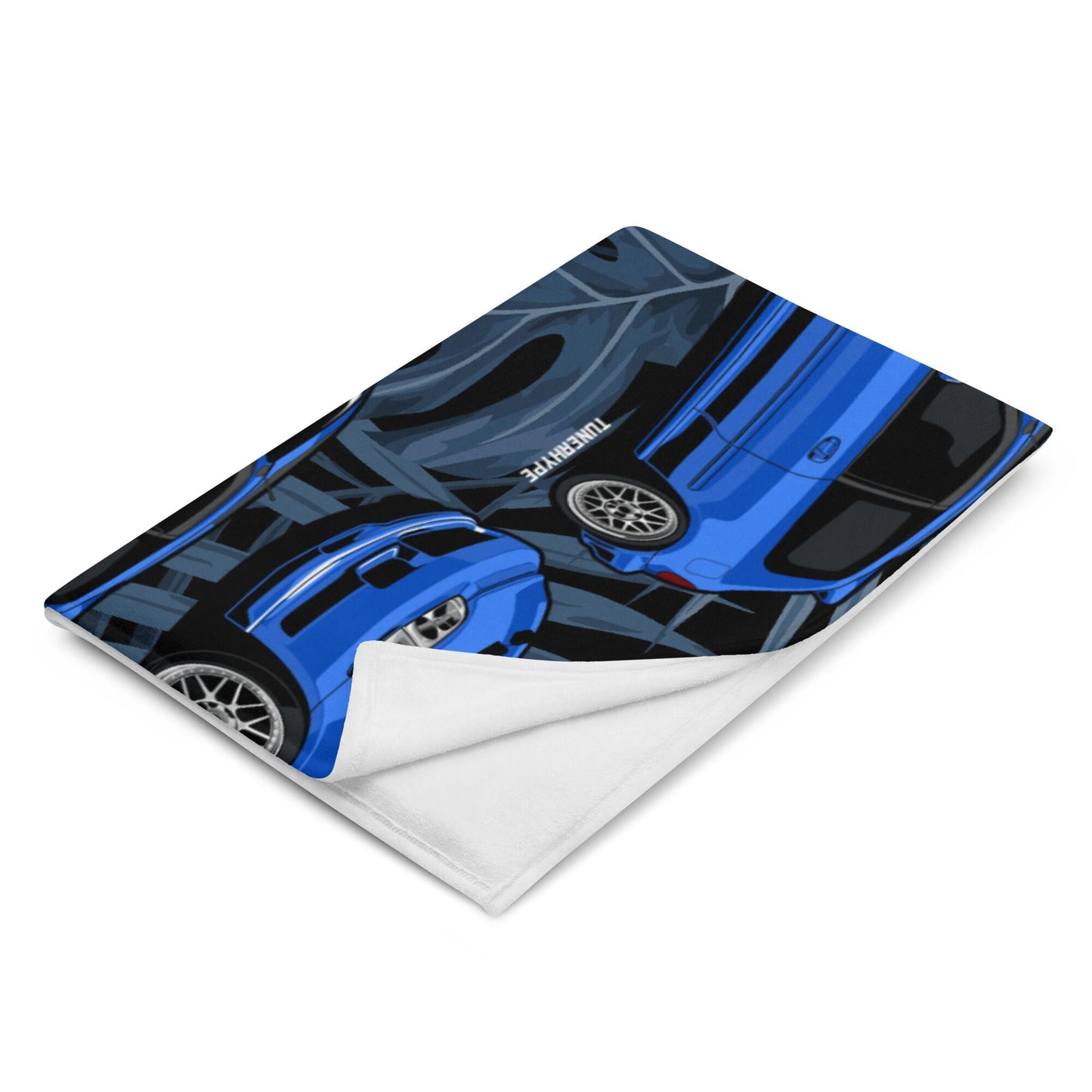 Honda Civic EG Hatchback Throw Blanket - Captiva Blue - Limited Flower Print