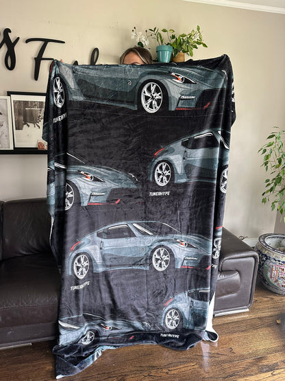 Nissan 370z Nismo Edition All Over Print Blanket - Car Guy Holiday Gift, Funny Christmas Gift, Nissan 350z Gift, Nismo Gift