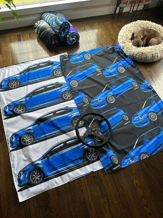 Honda Civic EG Hatchback Garage Flag Decor - Captiva Blue