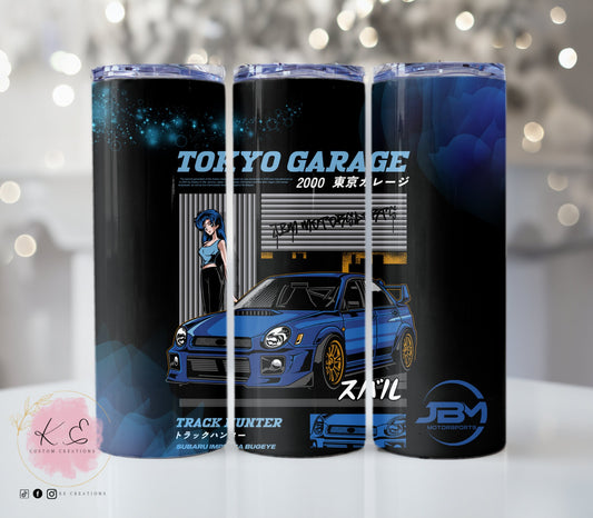 Custom JDM 20oz Tumbler - Tokyo Garage Anime Bugeye Tumbler