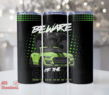 Custom Muscle 20oz Stainless Tumbler | Beware of the Snake