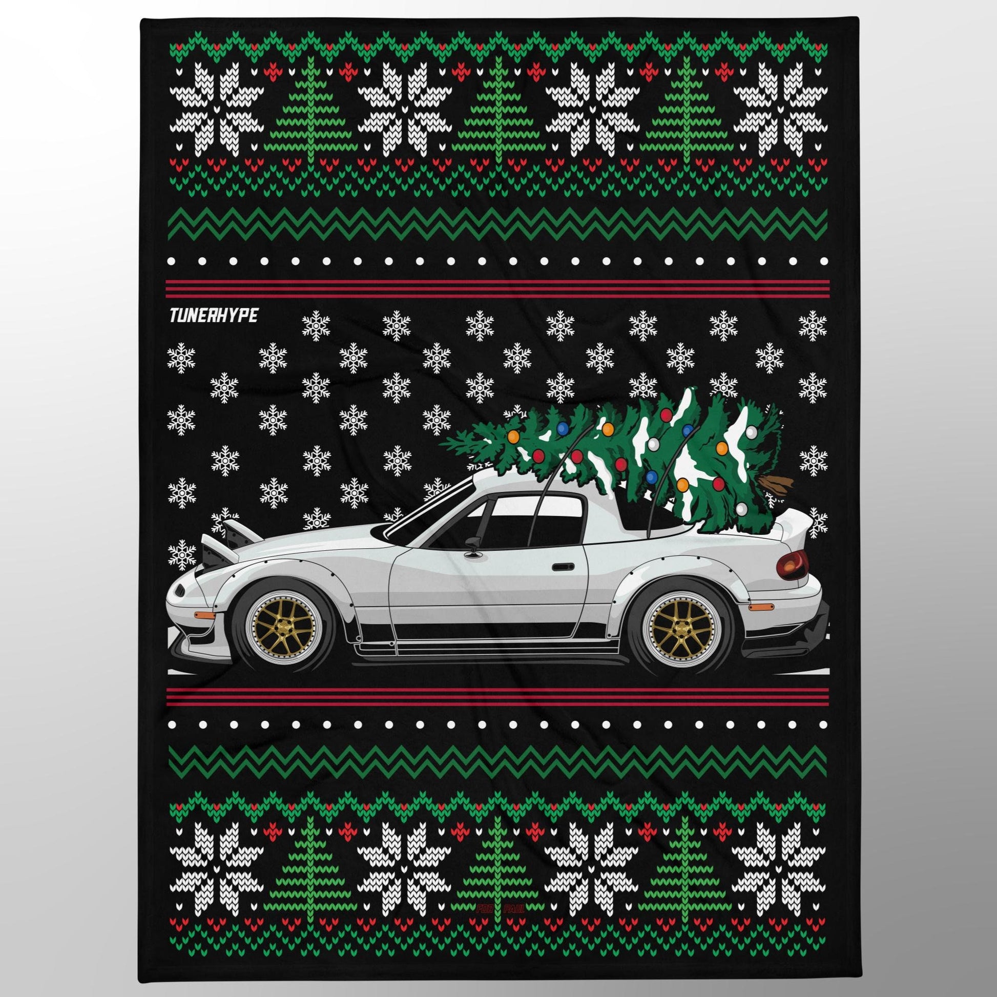 Ugly Christmas Hoodie - Mazda Miata - Youth